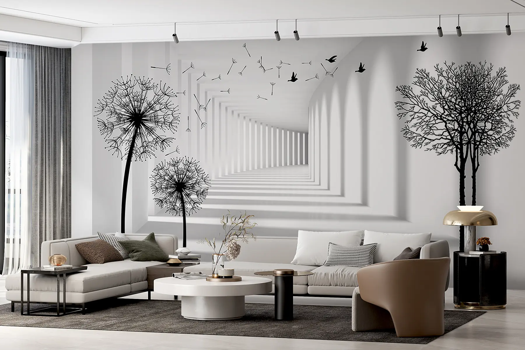 wall murals Depth and light u37803d2