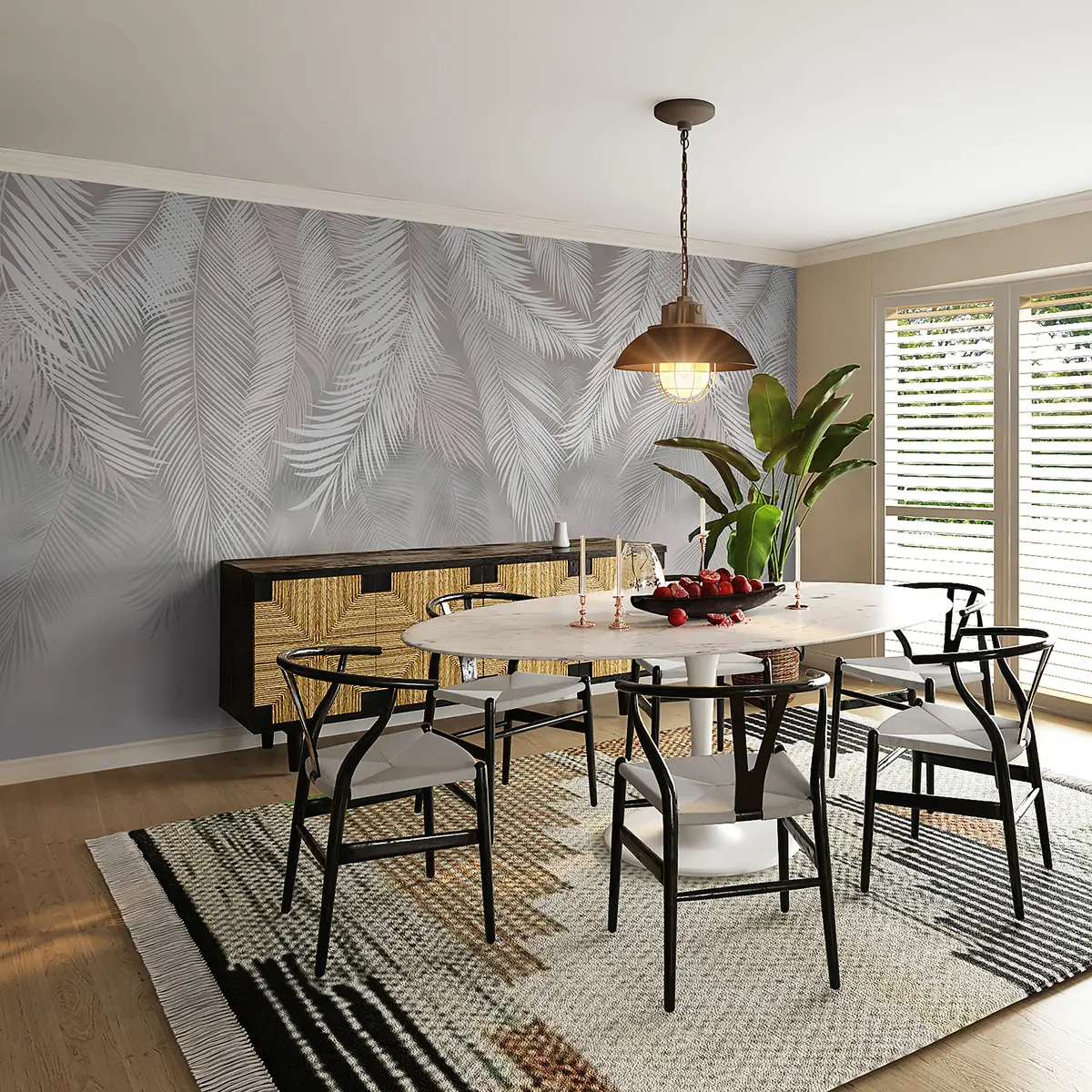 wall murals Dangling palm leaves u48556d2