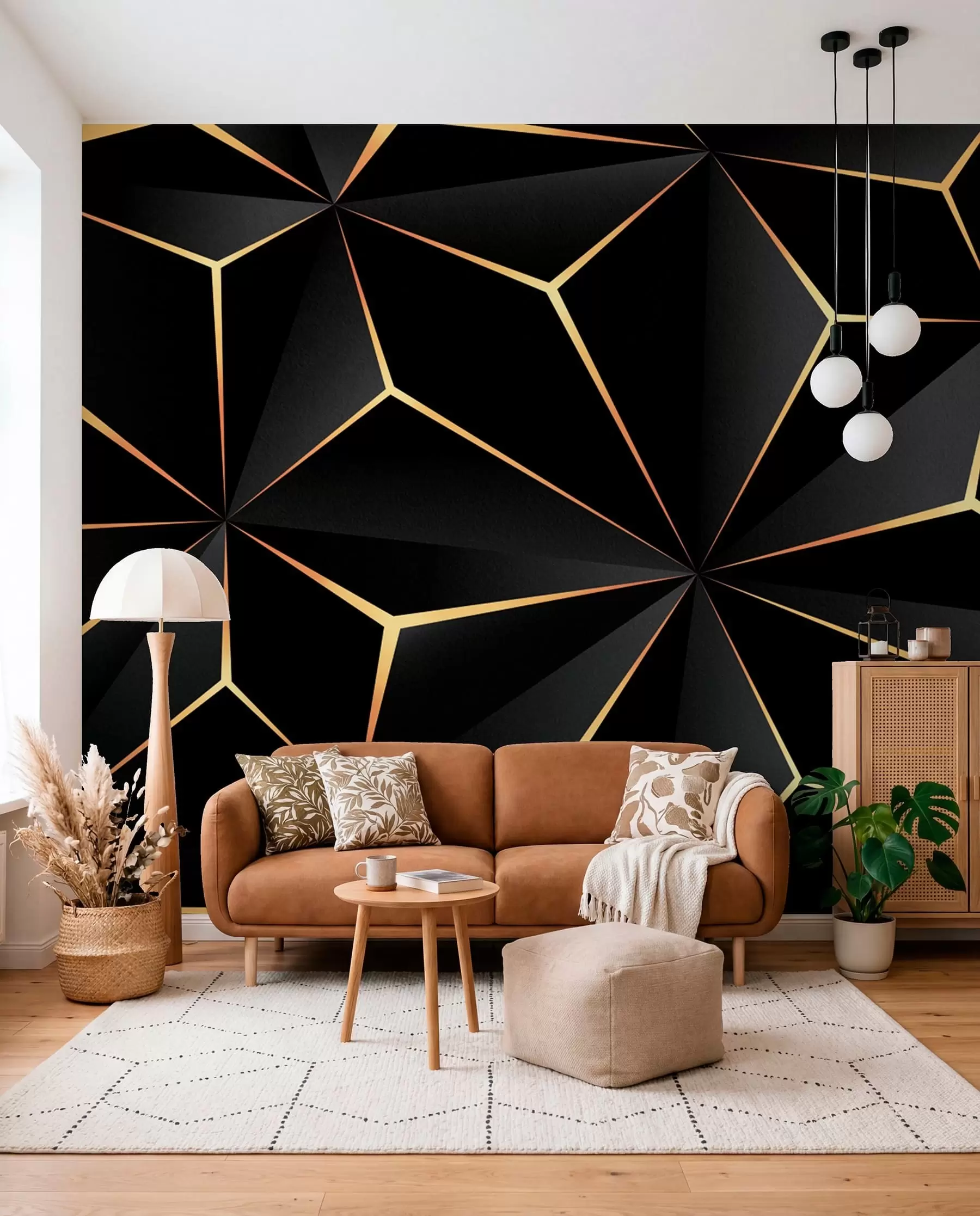 wall murals Black and Gold Facets II u72104d2