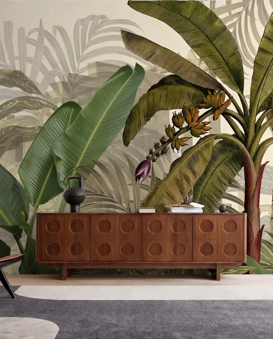 wall murals Tropical jungle and leaves u74748d1