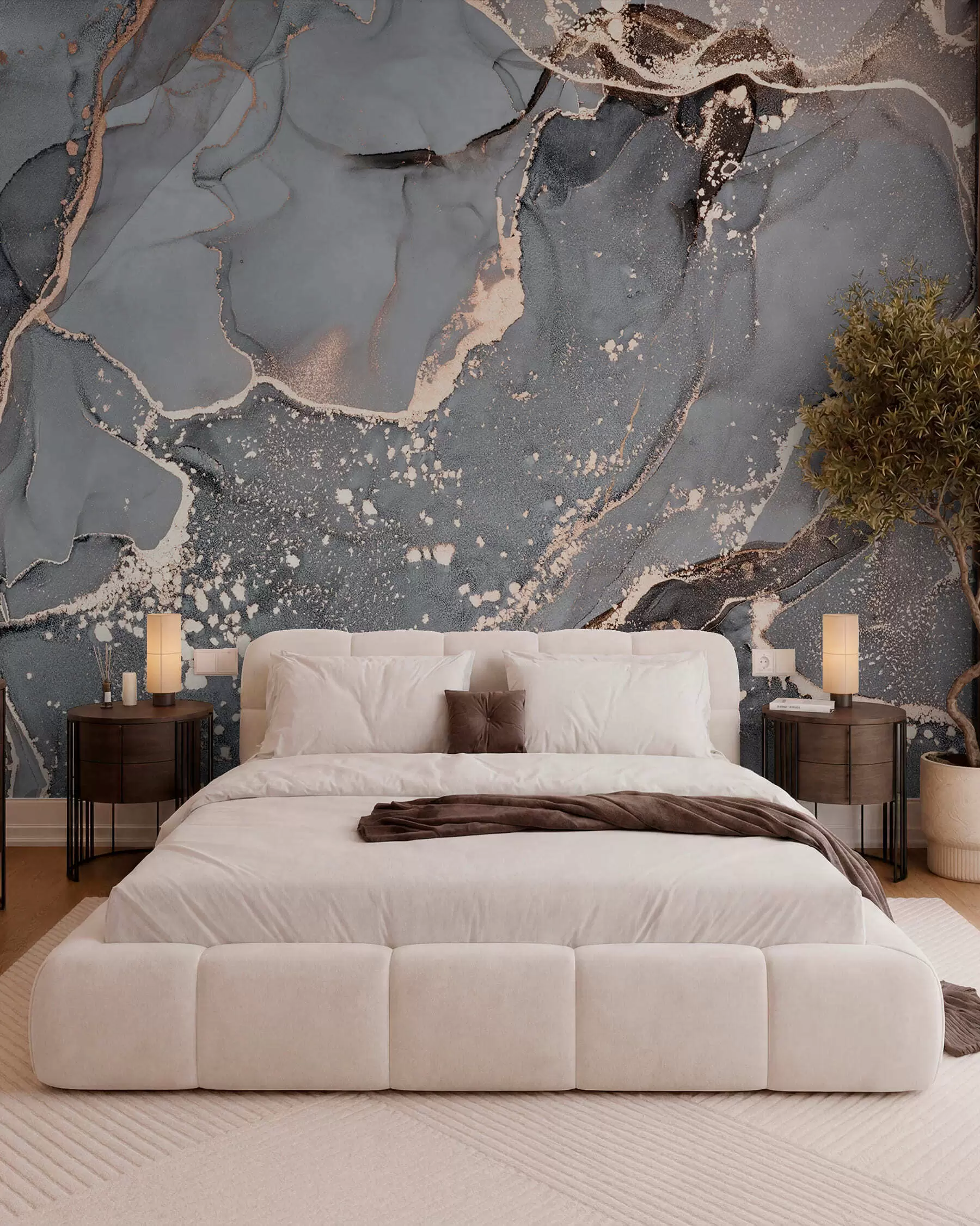 wall murals Grey and Amber Marble I u93578d1