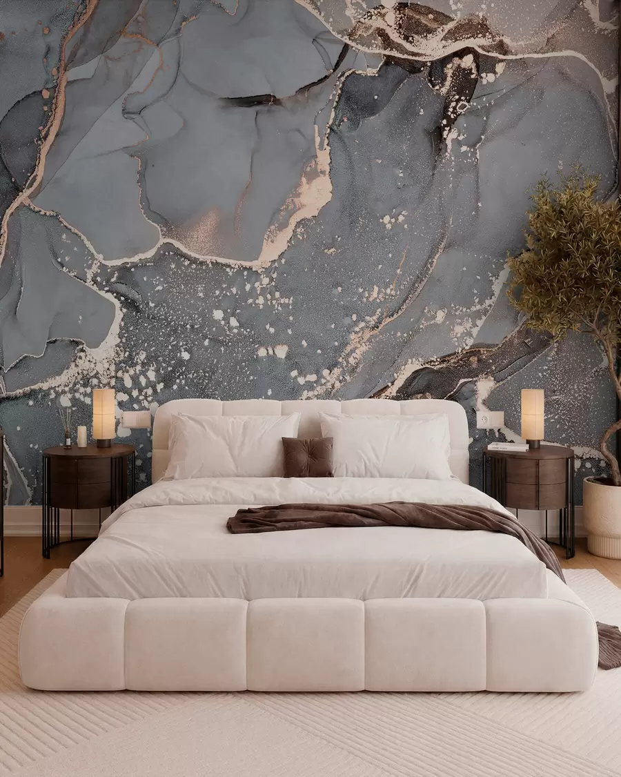 wall murals Grey and Amber Marble I u93578d1