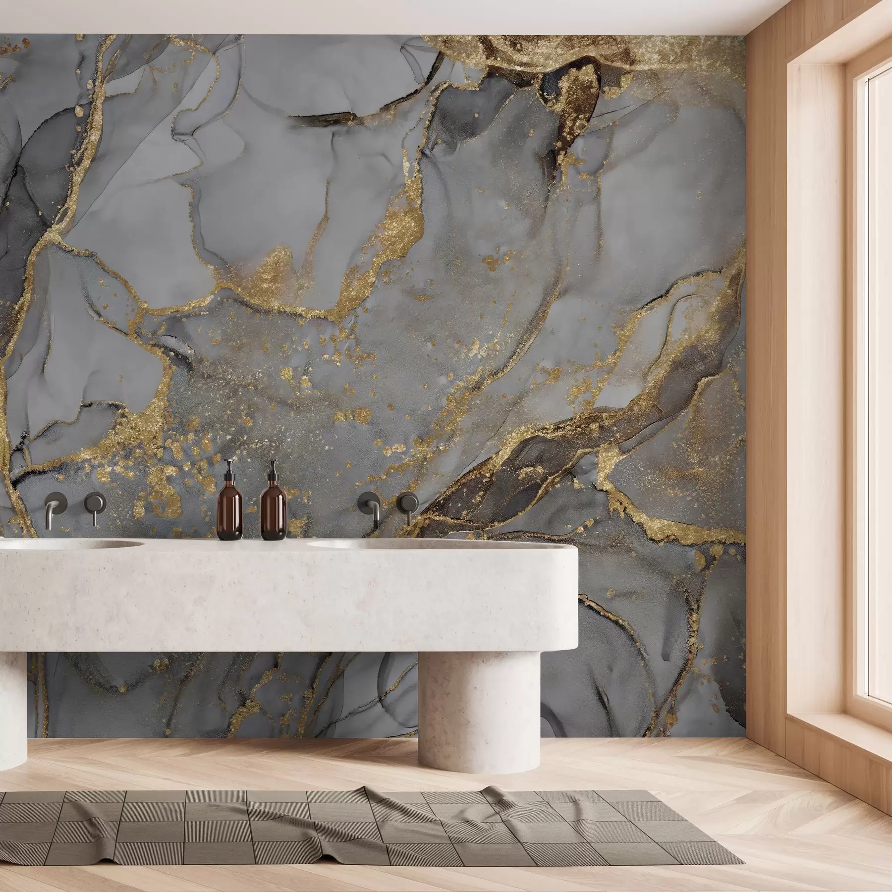 wall murals Grey marble u93578d1