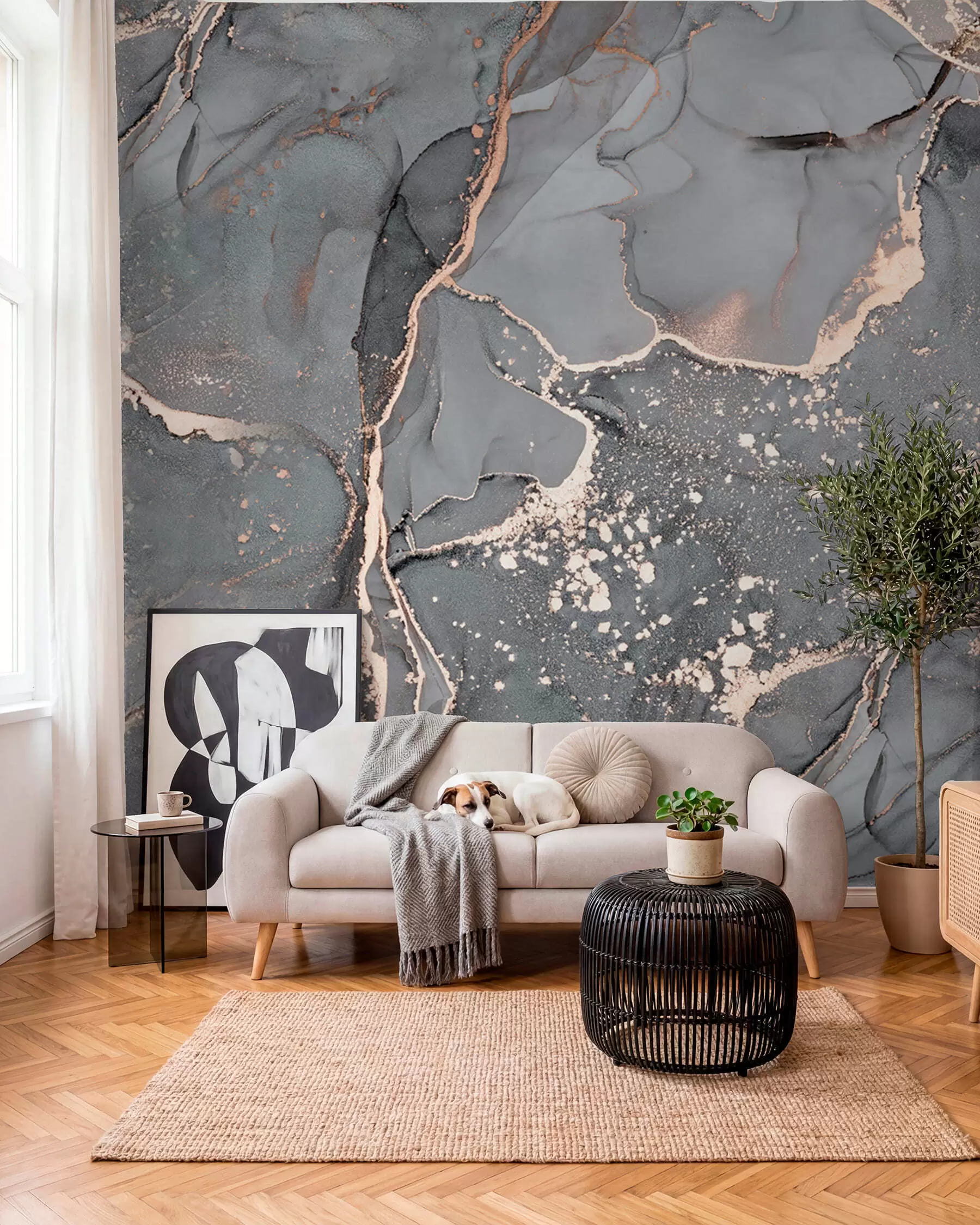 wall murals Grey and Amber Marble II u93578d2