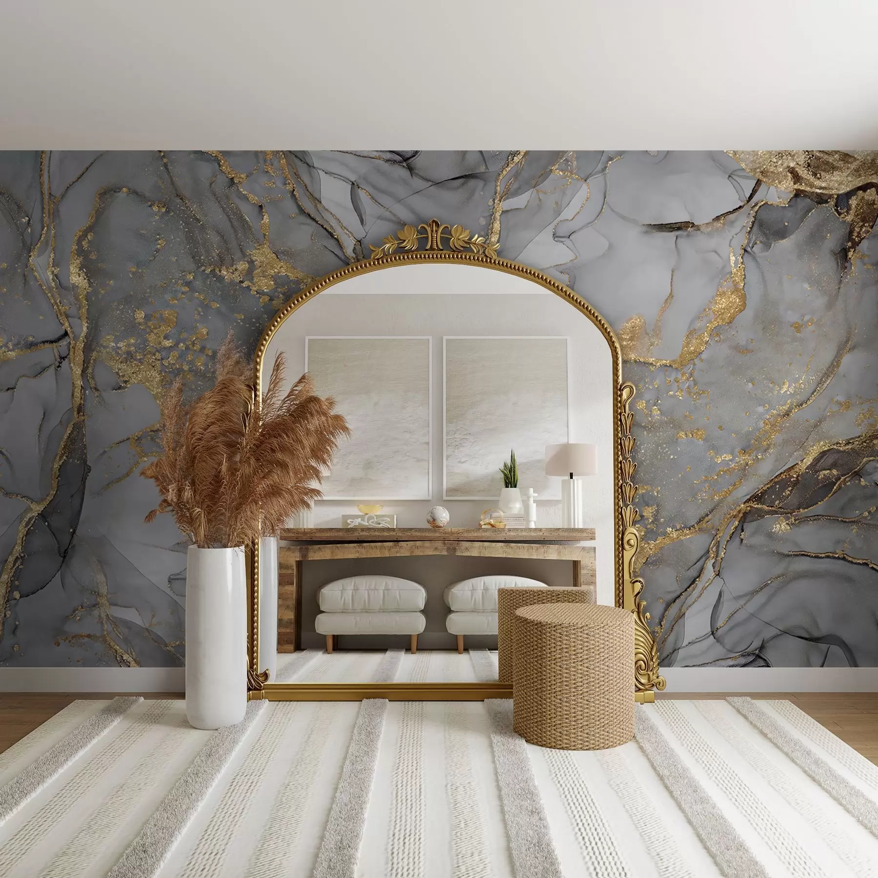 wall murals Grey marble u93578d2