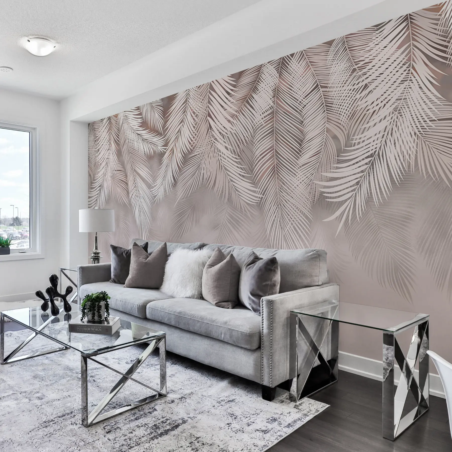 wall murals Delicate drooping leaves u48556v5d2