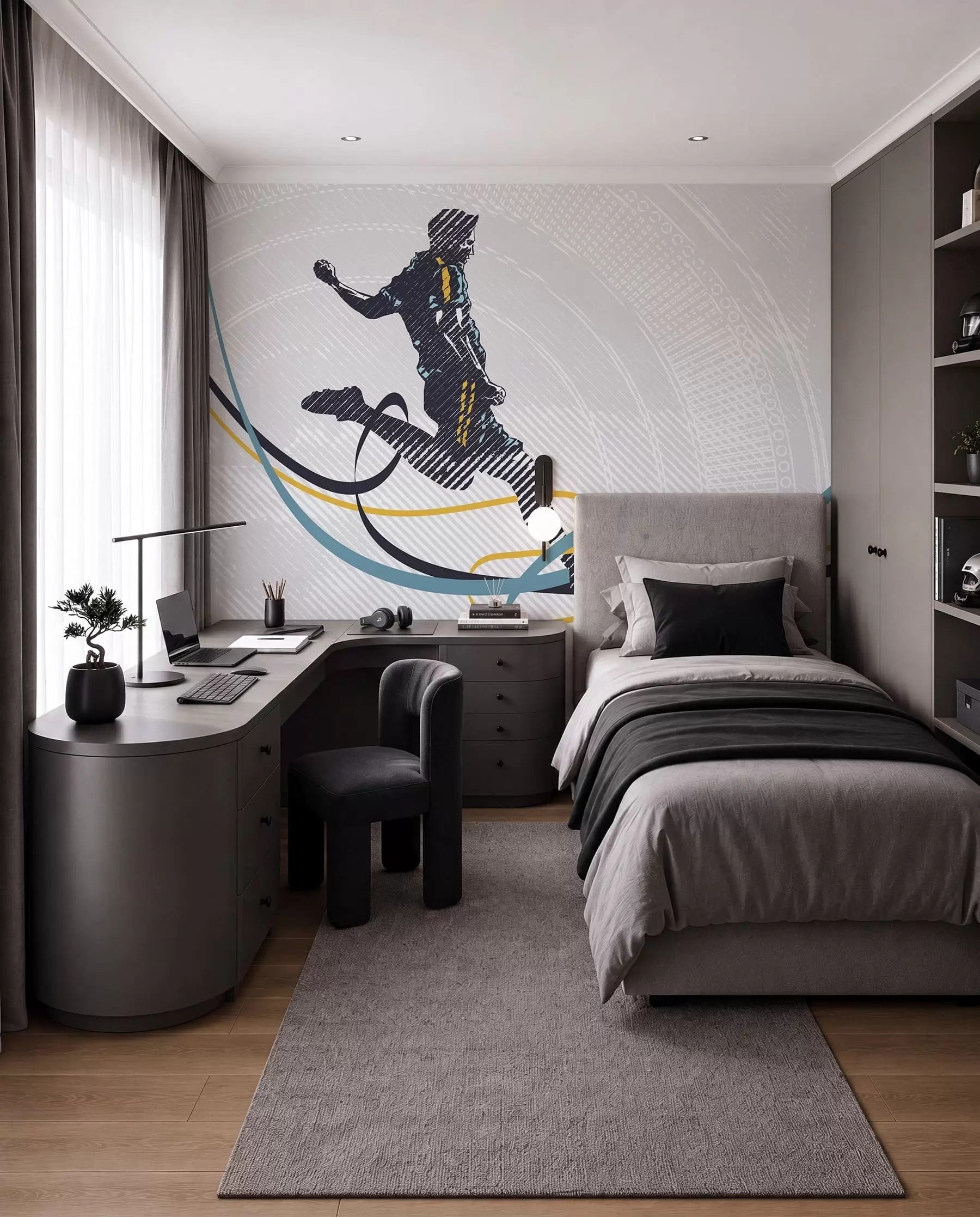 wall murals Rugby athlete poster u99448