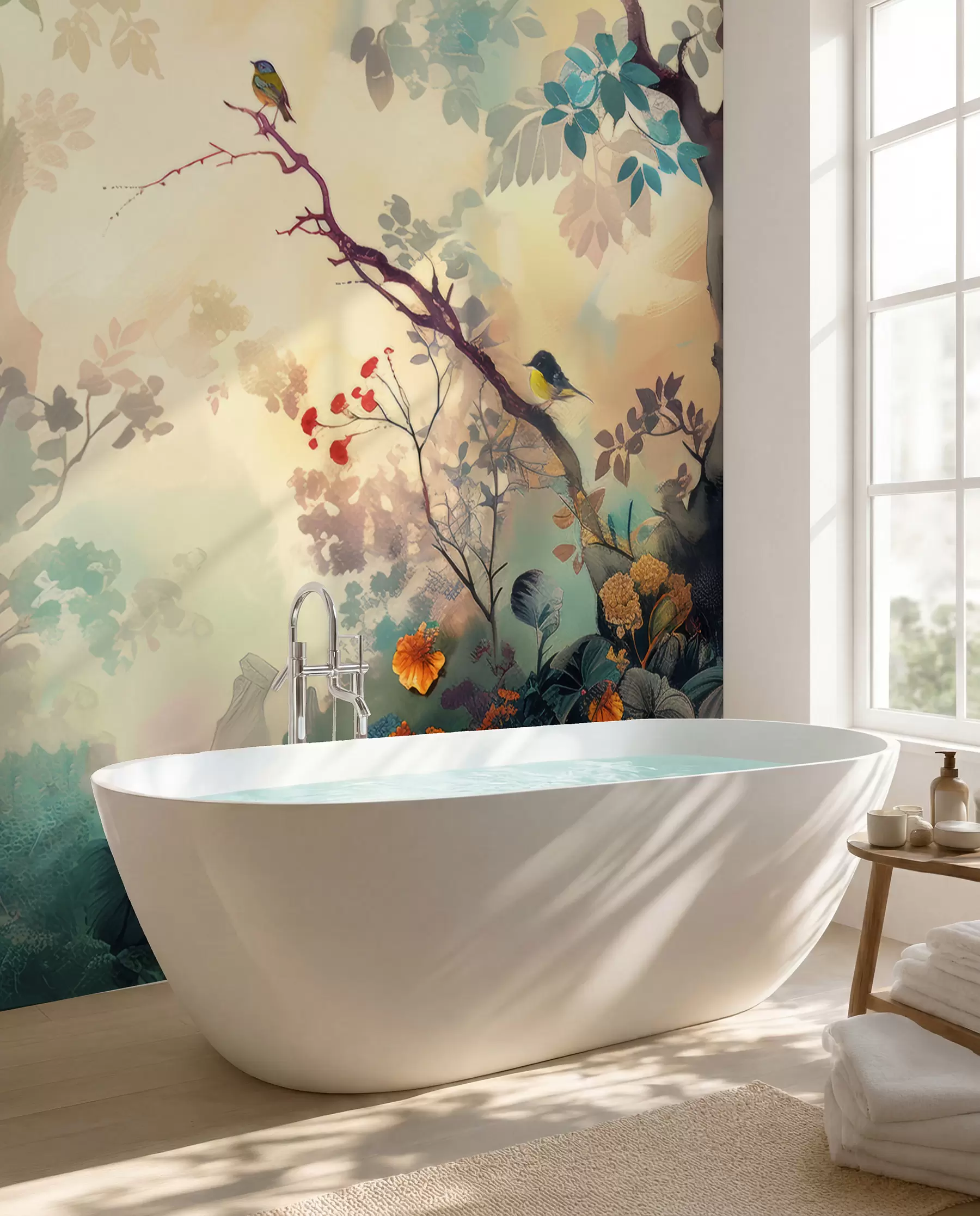 wall murals Woodland Colours in Bloom u99610