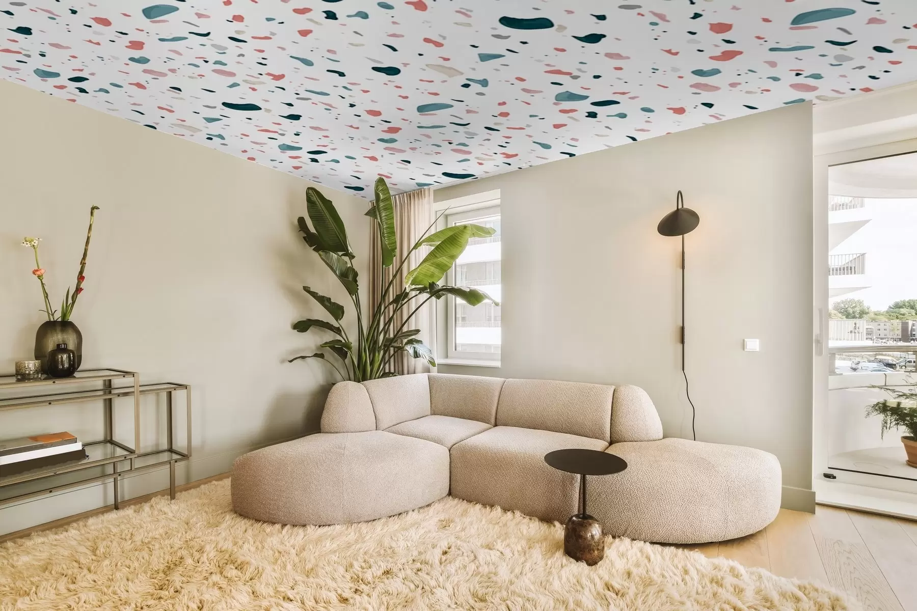 wall murals Multicoloured terrazzo for bright interiors u99664