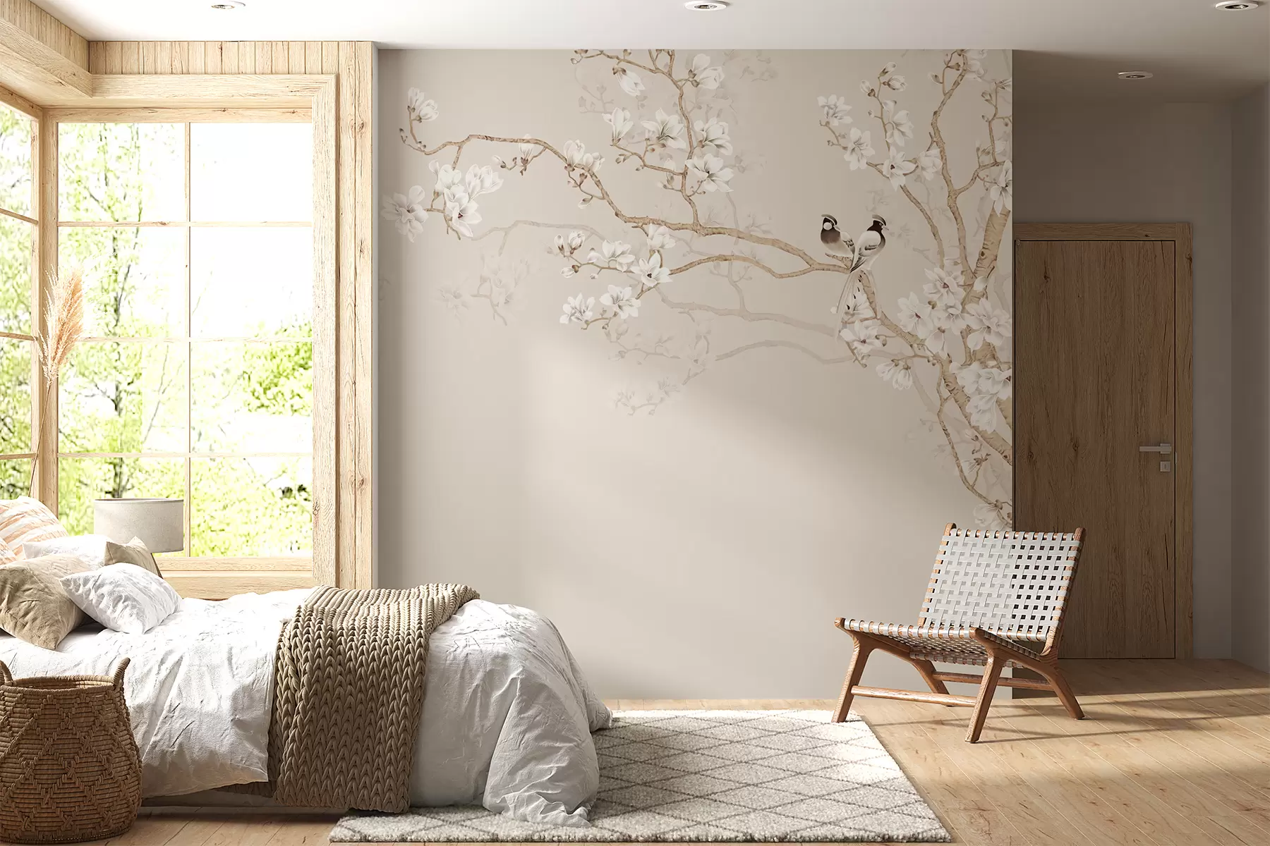 wall murals Magnolia tree in the garden u25842d1