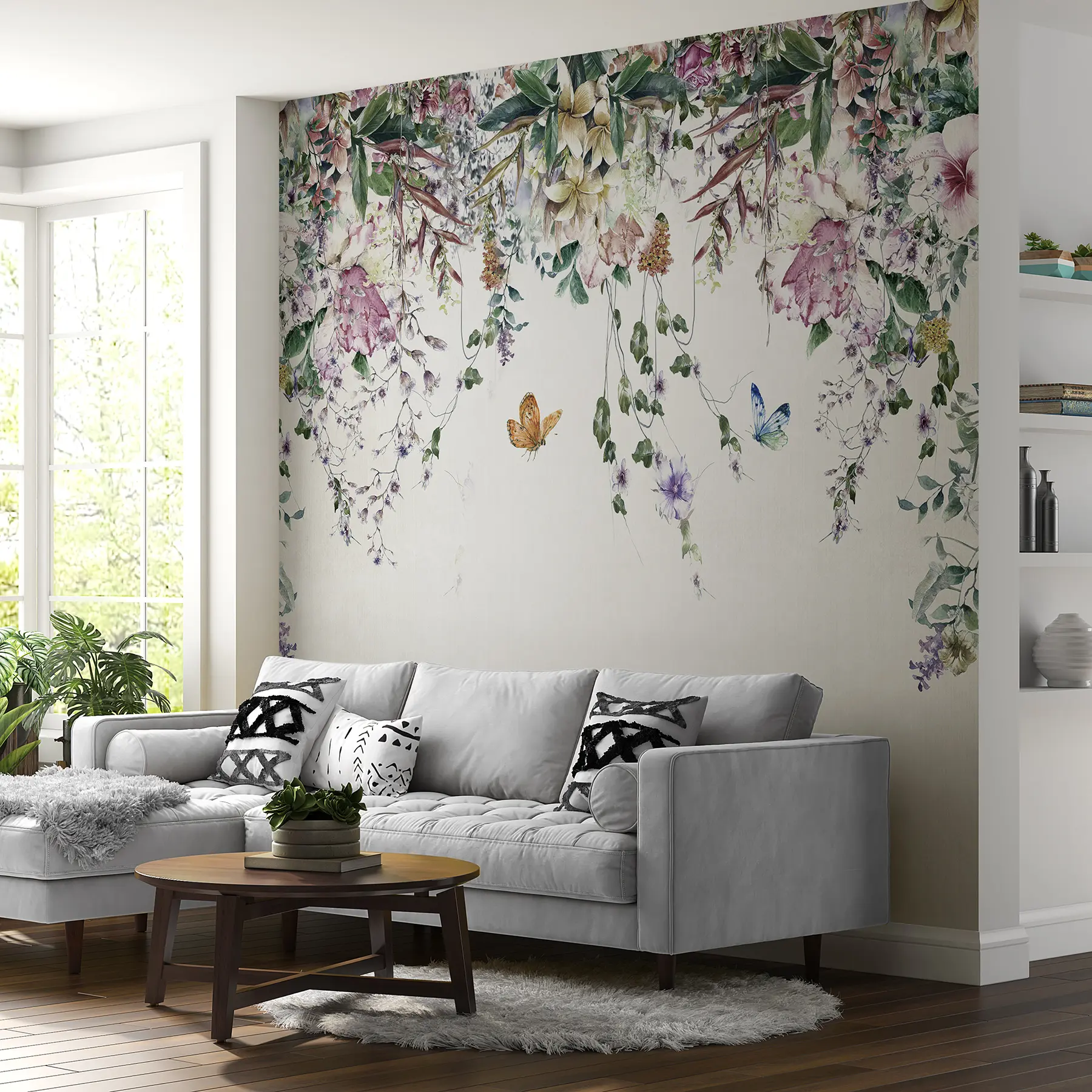 wall murals Garland of flowers u30601d1