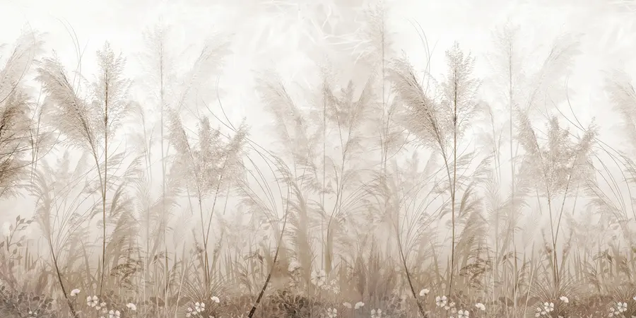 wall murals Tall plants in pastel colours u93903d2