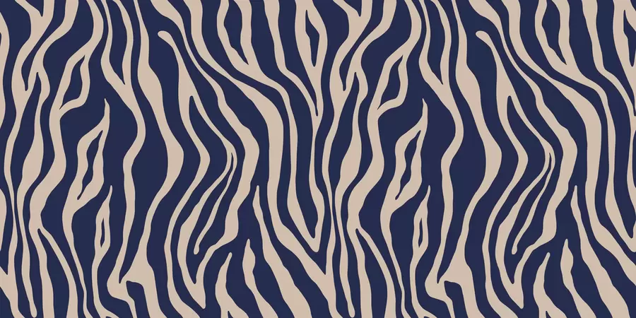 wall murals Vector print of zebra skin in blue and white colours u99173v1