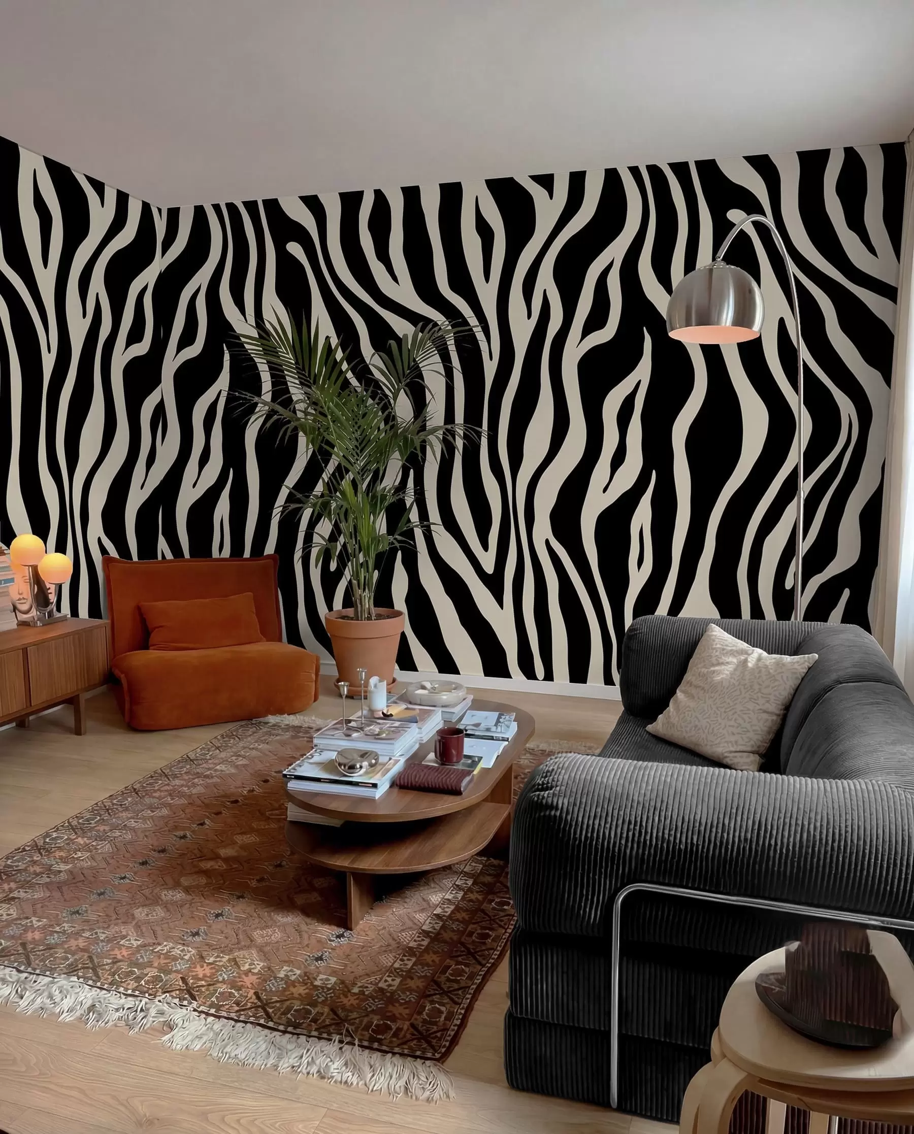 wall murals Vector print of zebra skin in black and white colours u99173v3